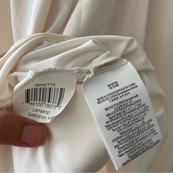 BCBGMaxAzria Lace Inset Dress‎ White/Cream M - Picture 6 of 6